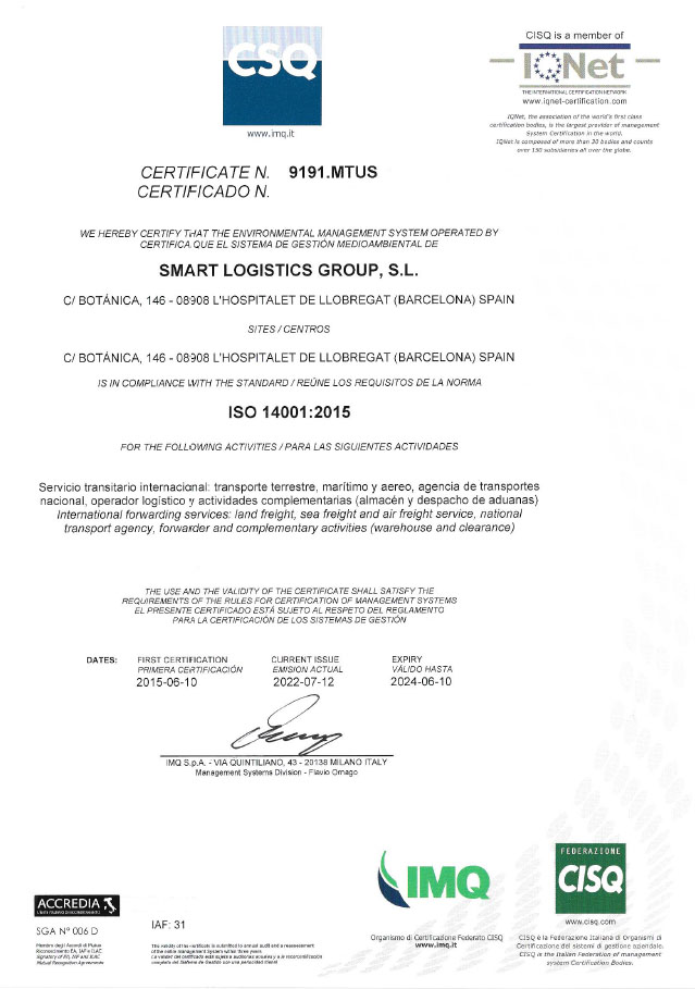 Smart-Logistic-certificado-ISO-14001-2022